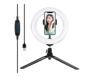 Puluz LED 20cm z uchwytem na telefon - 1508836 - zdjęcie 1